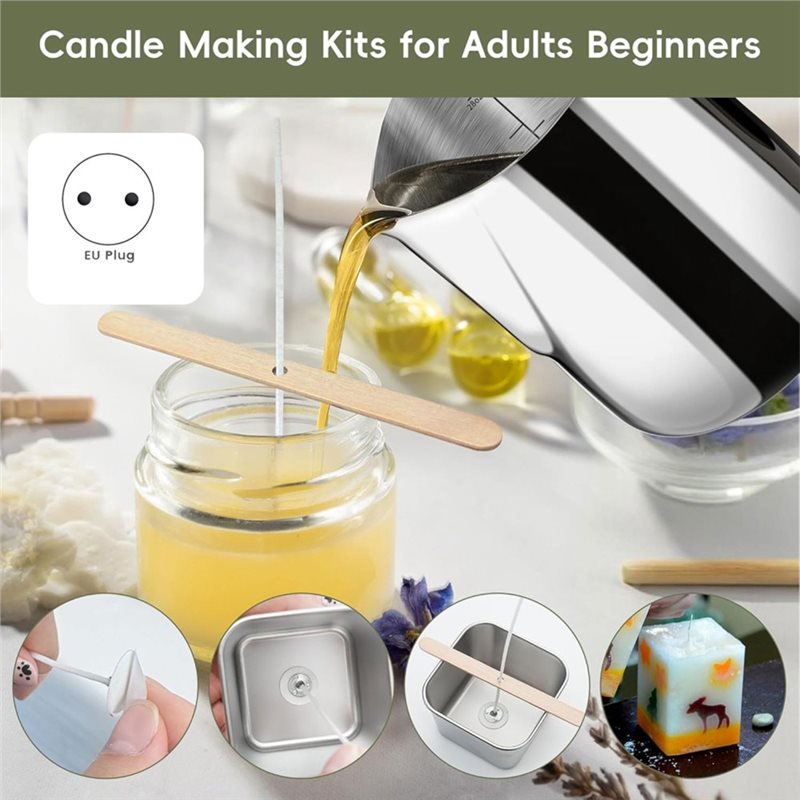 Candle Making For Beginners - ชุดทำเทียน A96K พร้อมเตาไฟฟ้า ชุดทำเทียนสำหรับผู้เริ่มต้น อุปกรณ์ทำเทียนสำหรับงานฝีมือ DIY