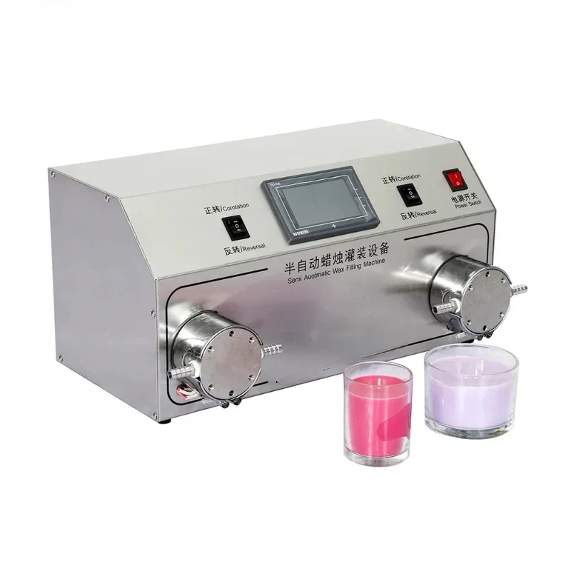 Candle Making Machine Price - เครื่องบรรจุของเหลวแบบปั๊มสองหัวฉีดอัตโนมัติสำหรับขวดน้ำส้มสายชู เครื่องเทขี้ผึ้ง ราคาประหยัด