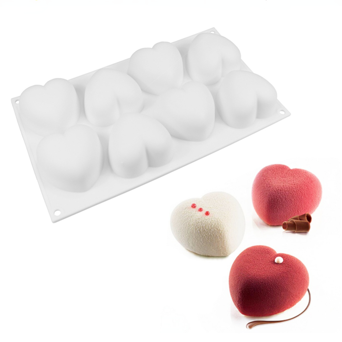 Candle Making Diy Kit - Love Heart ซิลิโคนสบู่แม่พิมพ์เทียนทําด้วยมือชุด DIY ช็อกโกแลตน้ําแข็งสบู่พลาสเตอร์เรซิ่นเค้กตกแต่งเบเกอรี่เครื่องมือ