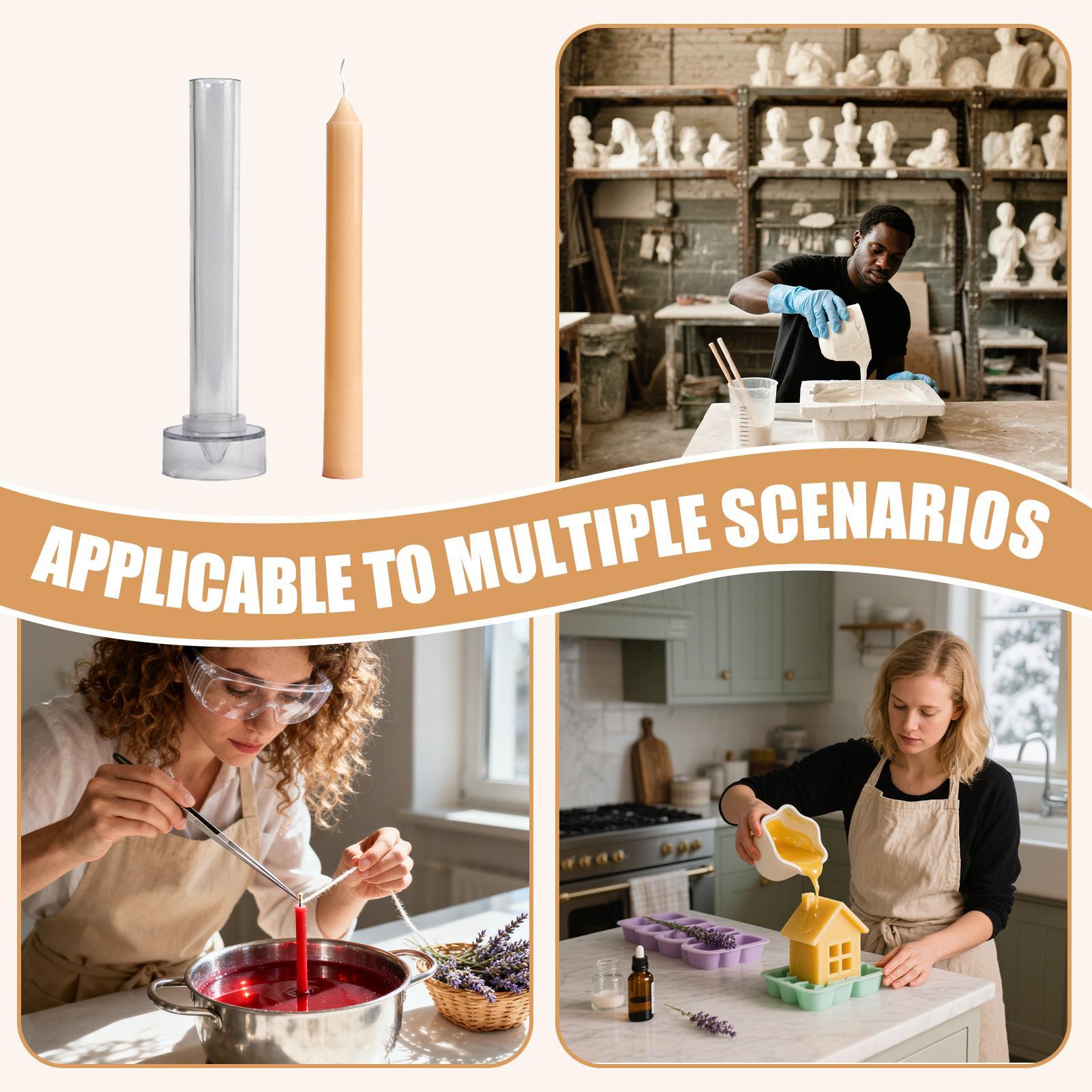 Candle Making For Beginners - แม่พิมพ์เทียนทรงกรวย ทำจากขี้ผึ้ง สำหรับงานฝีมือ ง่ายต่อการถอด สำหรับคริสต์มาส ฮาโลวีน
