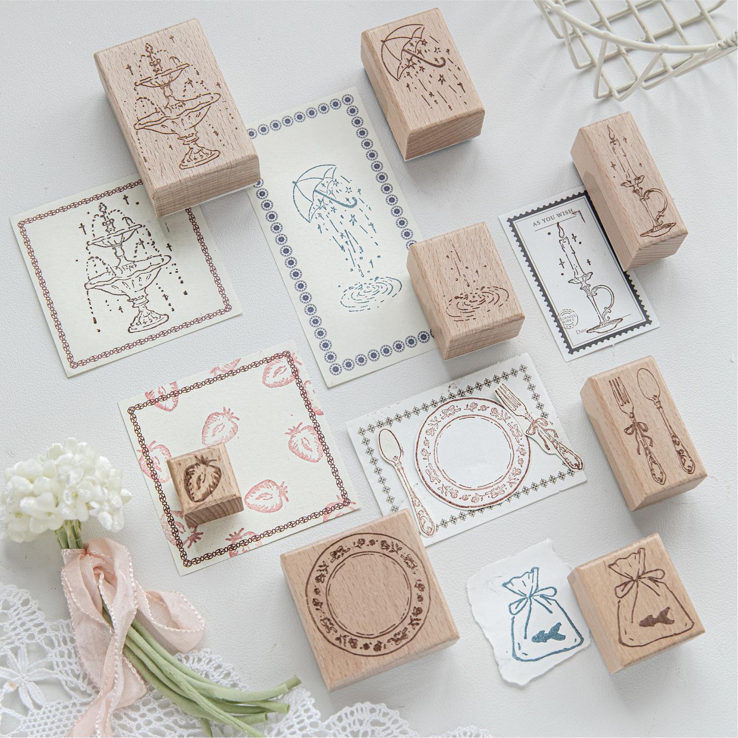 Candle Making Activity - ชุดอุปกรณ์ตกแต่งโต๊ะอาหาร ชุดเทียนตกแต่งโต๊ะอาหาร ตราประทับไม้ DIY อุปกรณ์งานฝีมือ วัสดุสำหรับงาน