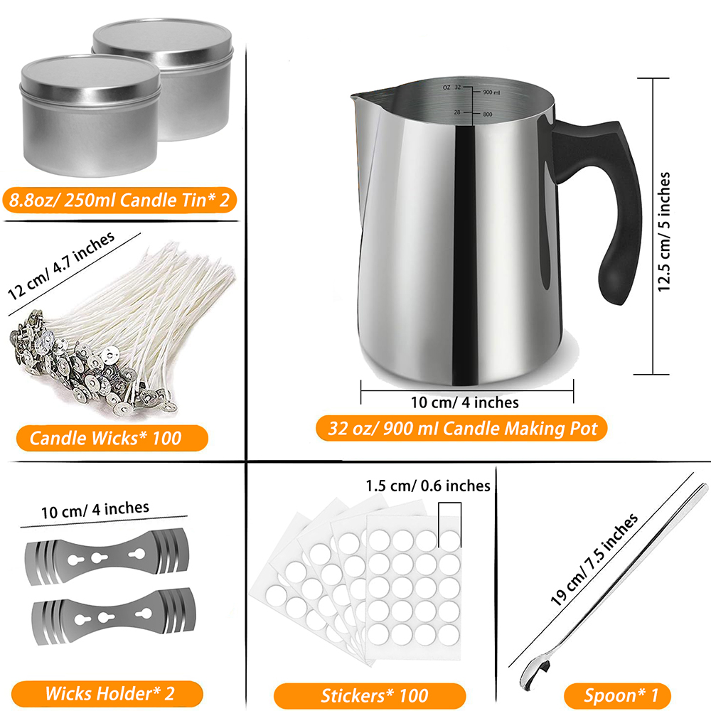เทียนทําชุดเริ่มต้นอุปกรณ์รวมท - Candle Making Pot บทวิจารณ์และราคา