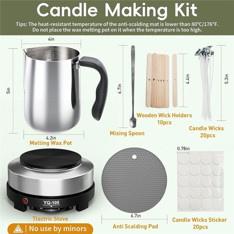ชุดทำเทียน A96K พร้อมเตาไฟฟ้า  - Candle Making For Beginners บทวิจารณ์และราคา