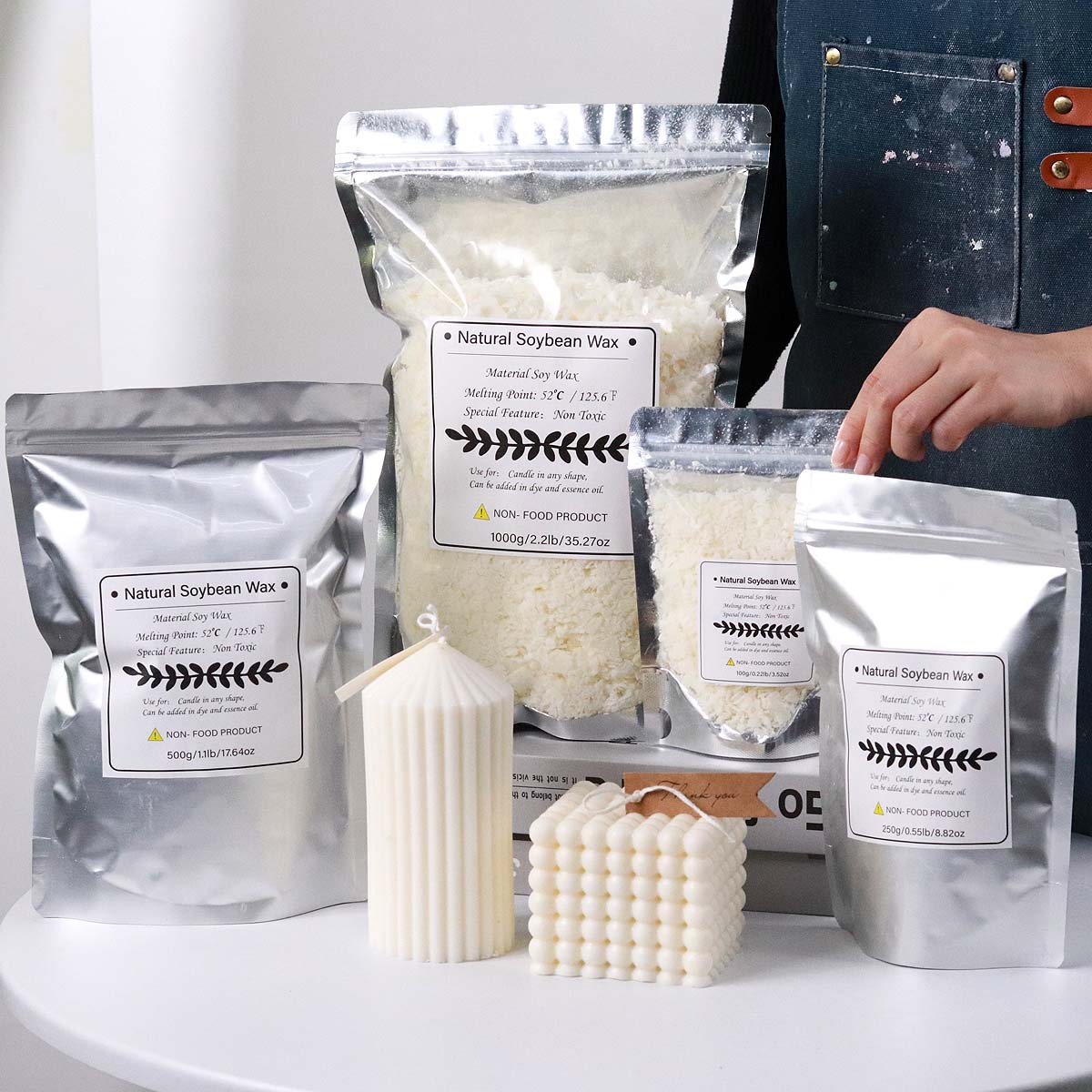 100/250/500/1000g ขี้ผึ้งถั่วเ - Candle Making Diy Kit บทวิจารณ์และราคา