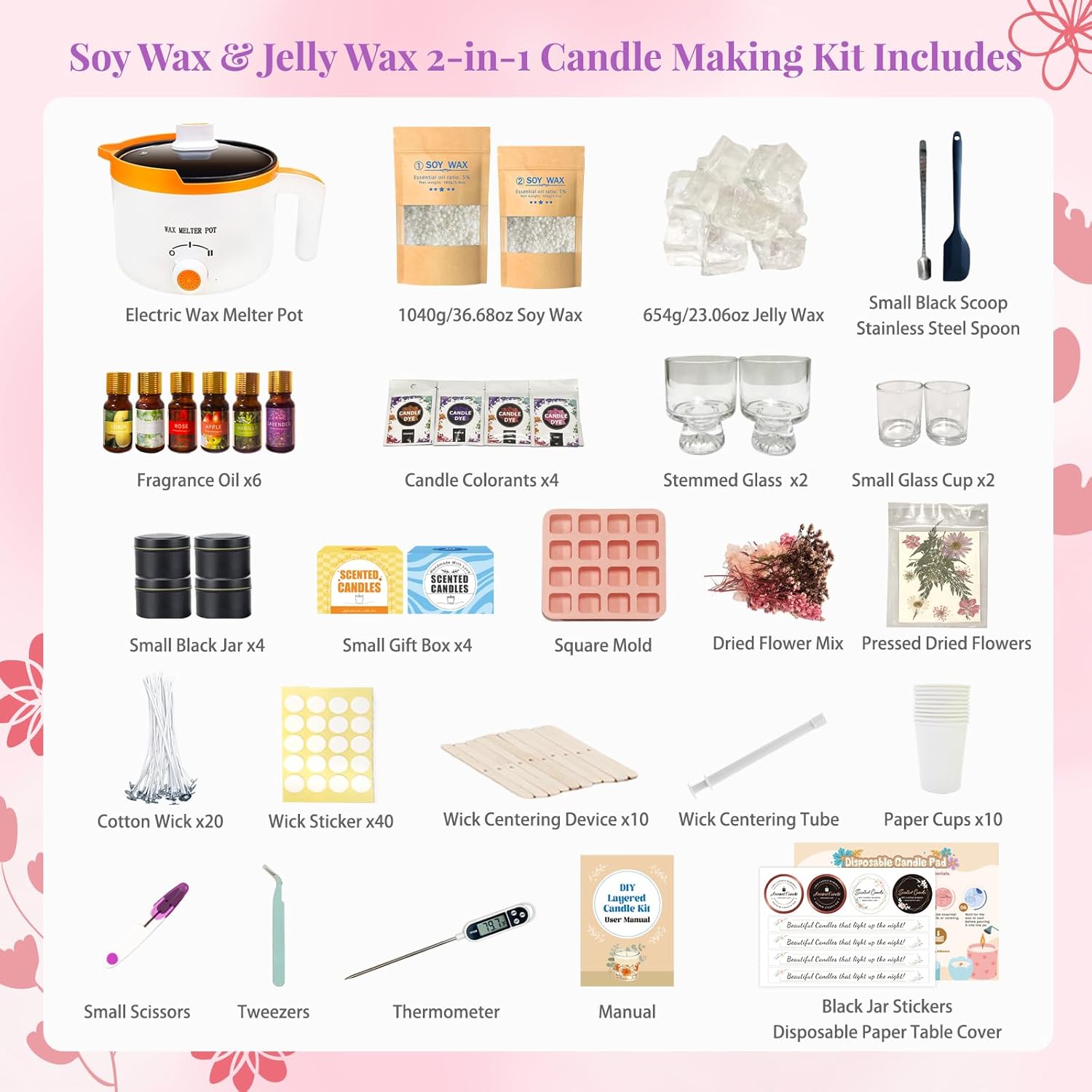 ชุดทำเทียน DIY 2-in-1 ด้วยขี้ผ - Candle Making For Beginners บทวิจารณ์และราคา