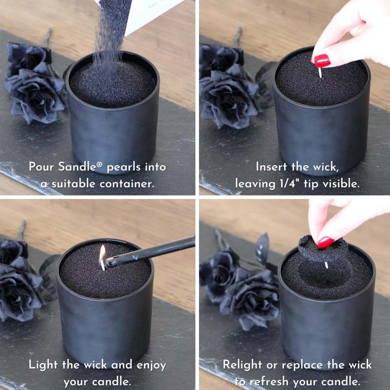 ทรายเทียนสีดำพร้อมไส้เทียน 200 - Candle Making Wax Melter บทวิจารณ์และราคา