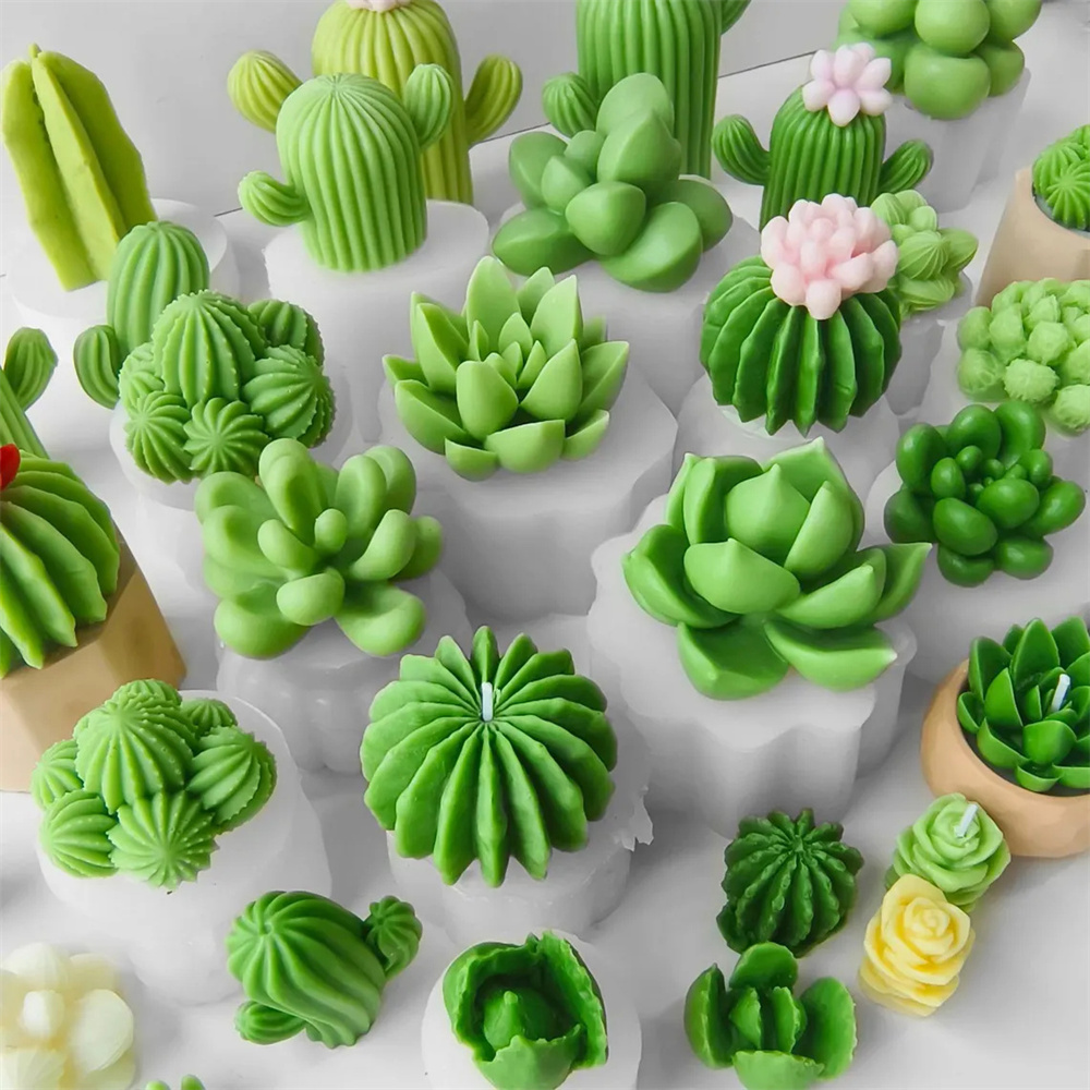6pcs Succulent ซิลิโคนเทียนแม่ - Candle Making Wax Melter บทวิจารณ์และราคา